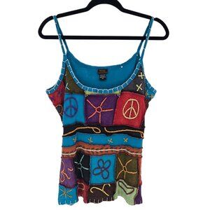 Rising international size 1XL blue patchwork contrast stitch sweatshirt tank